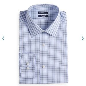 Croft & barrow no iron dress shirt, blue plaid